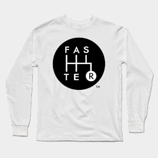 FASTER™ Shift Gate Logo Black Long Sleeve T-Shirt